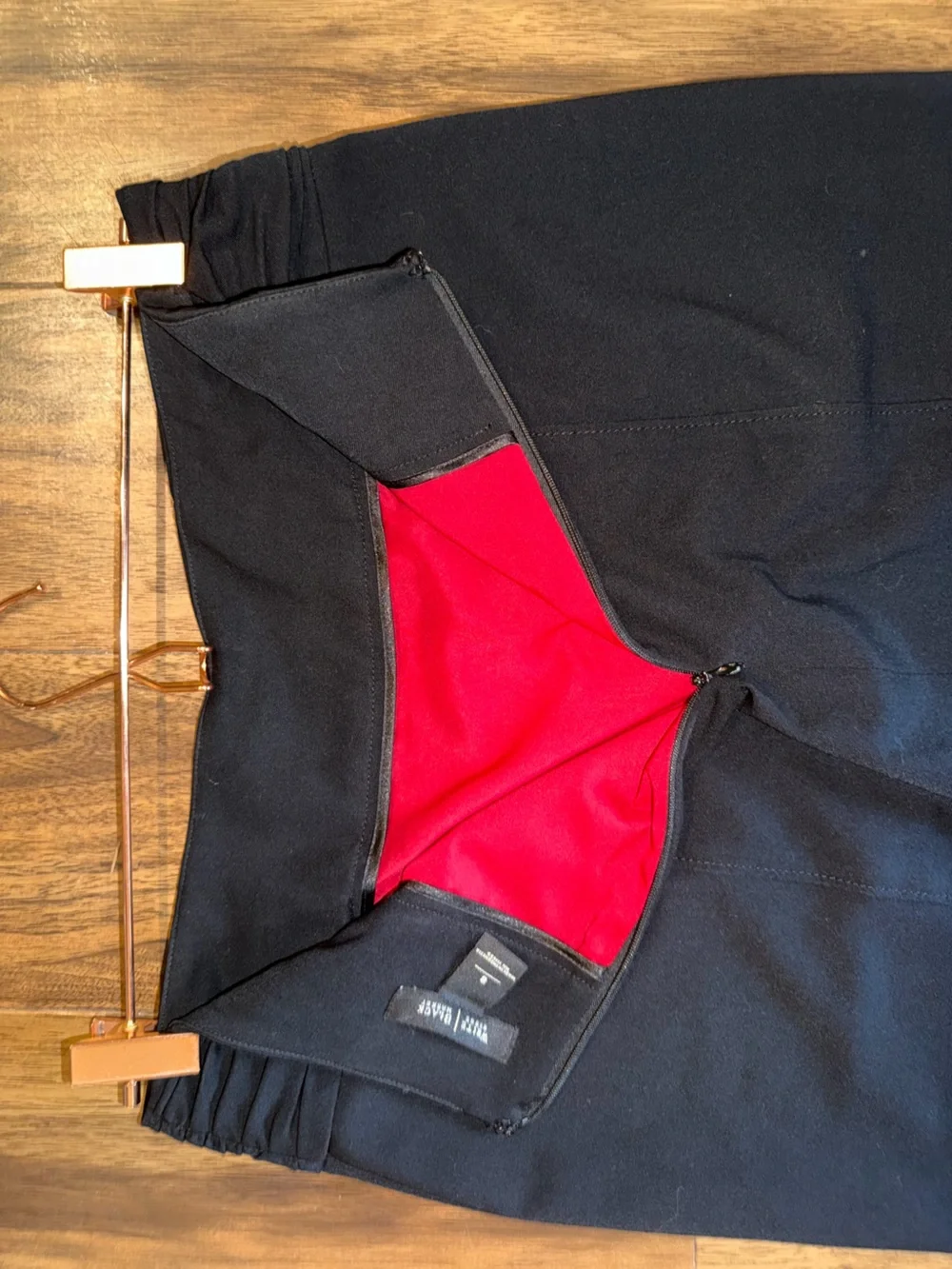 WHBM Black Pencil Skirt with Slit